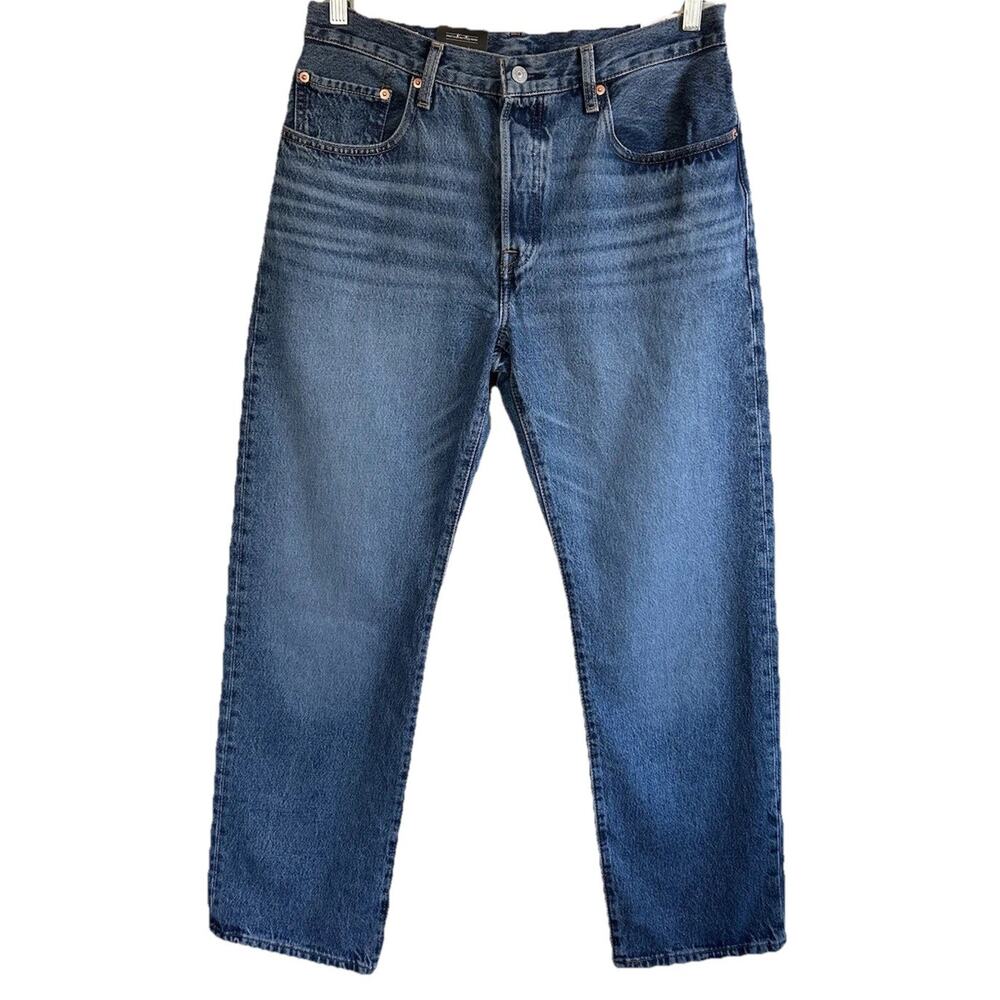 Levis 501 90s Jeans Womens 30x30 NWT Premium Mid Rise Loose Straight Blue